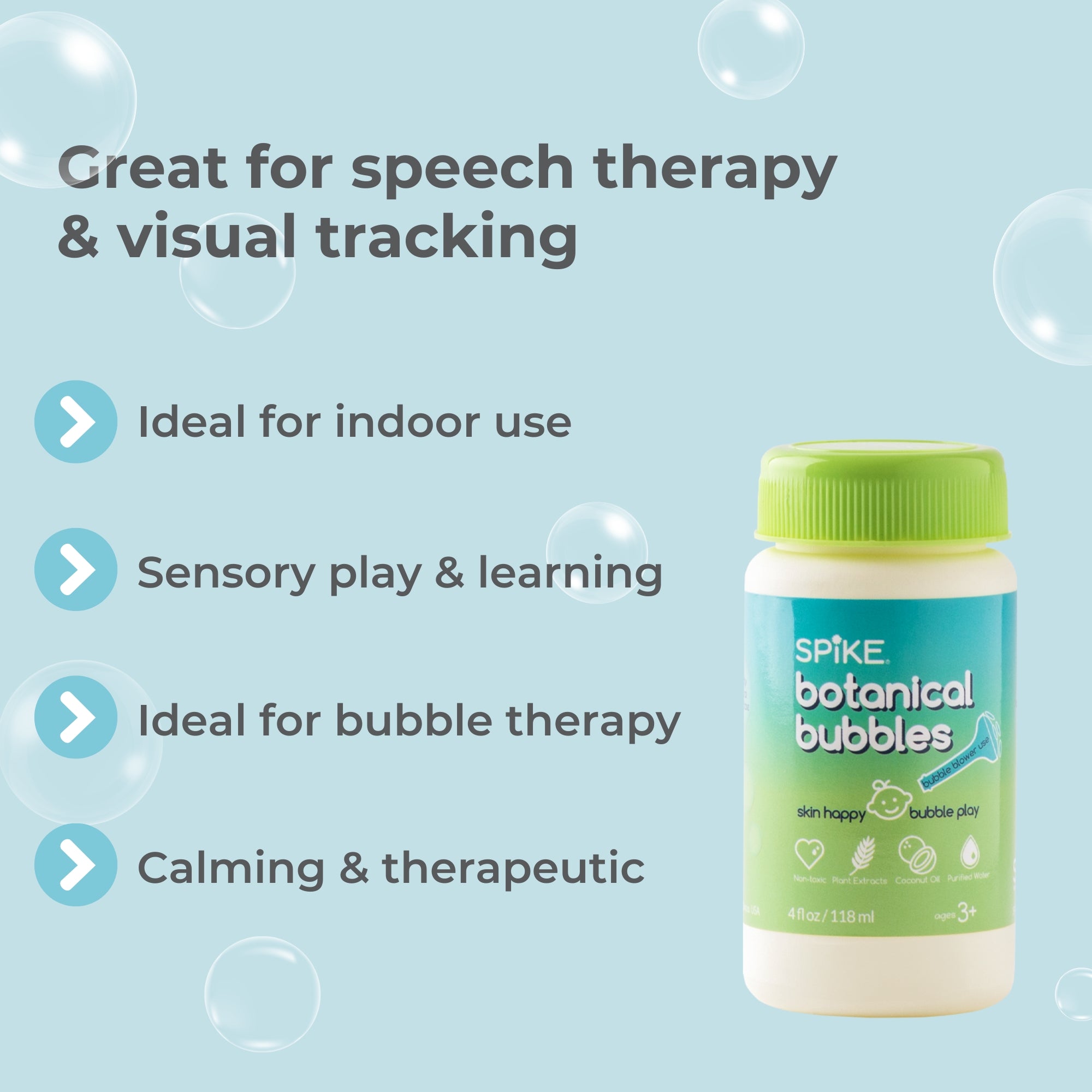 all-groups Spike Botanical Bubbles 4 fl oz Refill for Bubble Blower Use - innobaby