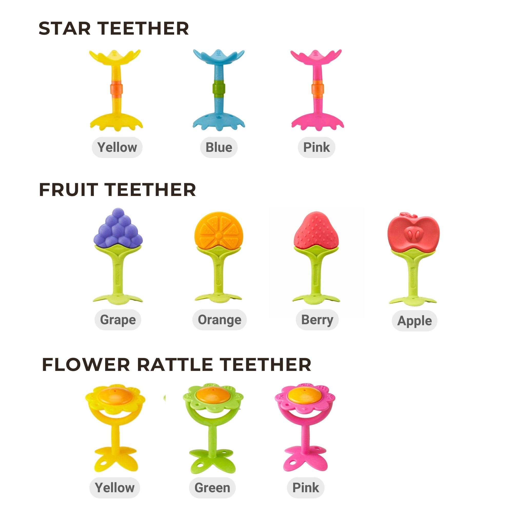 EZ Grip Massaging Teether Set - innobaby