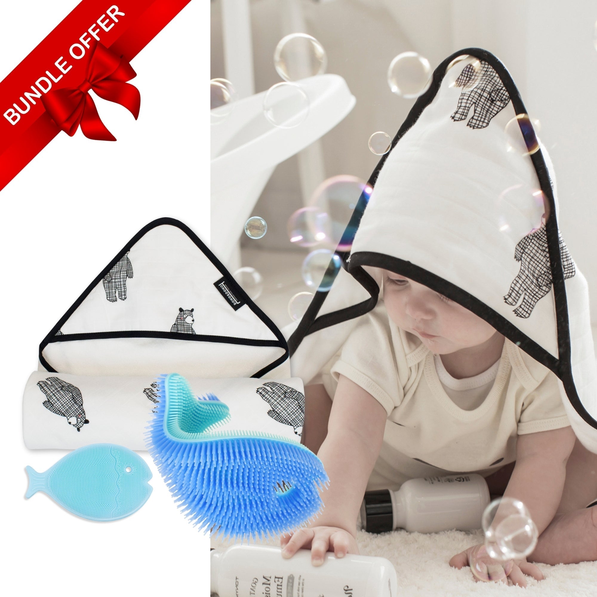 🎁 Gentle Touch Bath Time Bundle – Scrub, Soothe & Snuggle (100% off) - innobaby