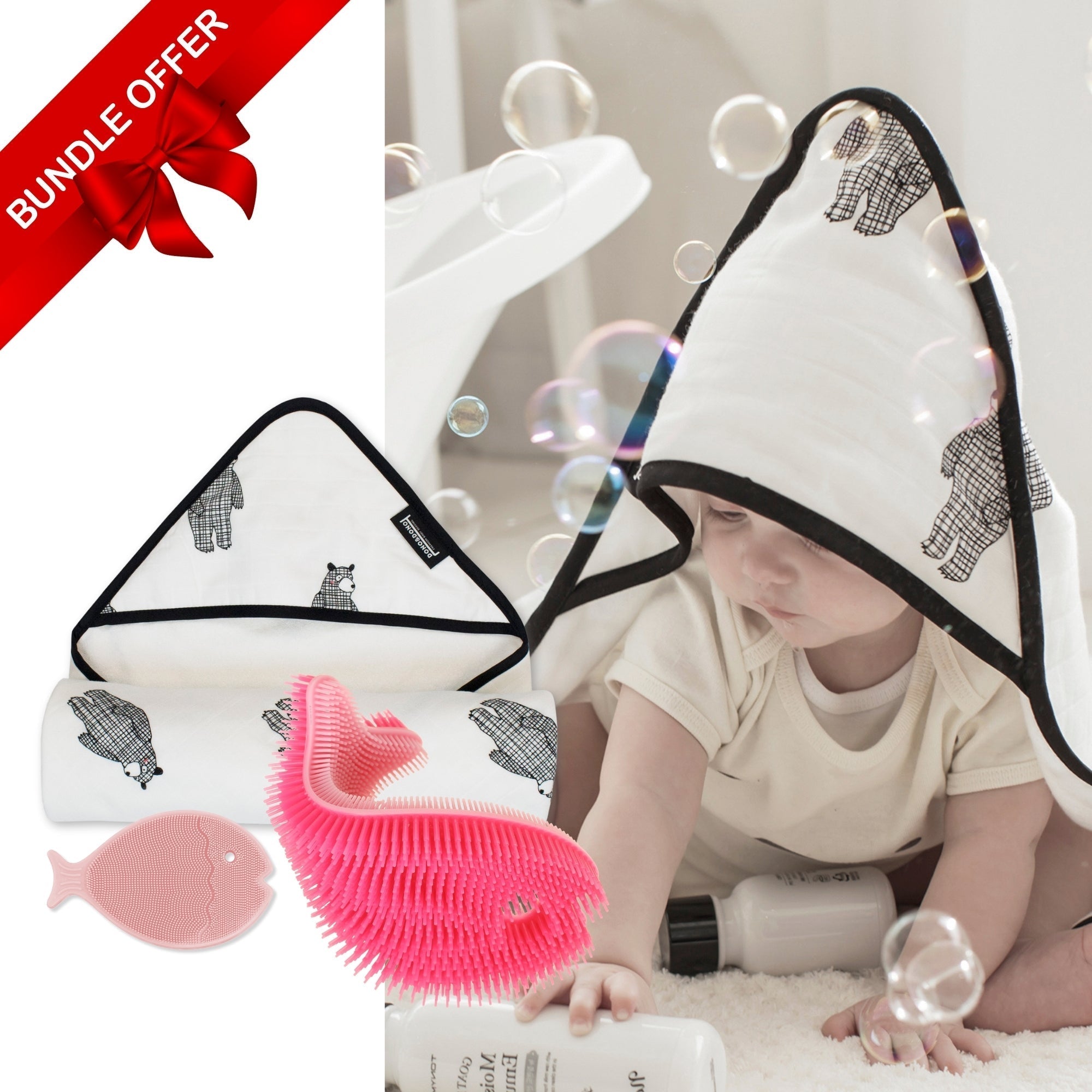 🎁 Gentle Touch Bath Time Bundle – Scrub, Soothe & Snuggle (100% off) - innobaby