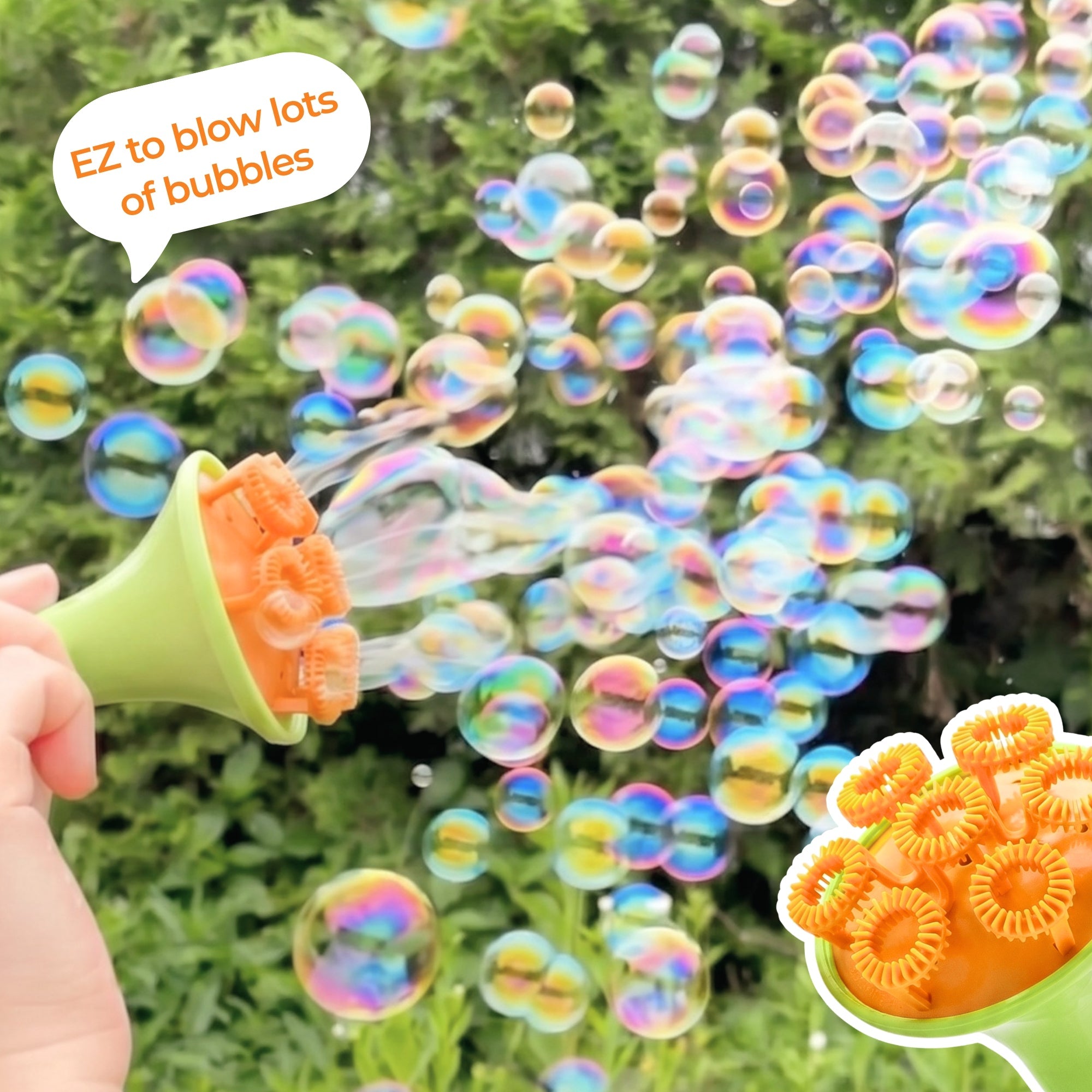(New) Sensory Bubble Play Skin Happy Botanical Bubbles - 9.5 fl oz Bubbles, 2 Bubble Blowers & 2 Bubble Trays - innobaby