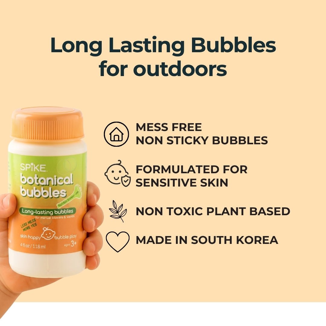 (New) Spike Botanical Bubbles 4 fl oz Refill for Bubble Blower Use - innobaby