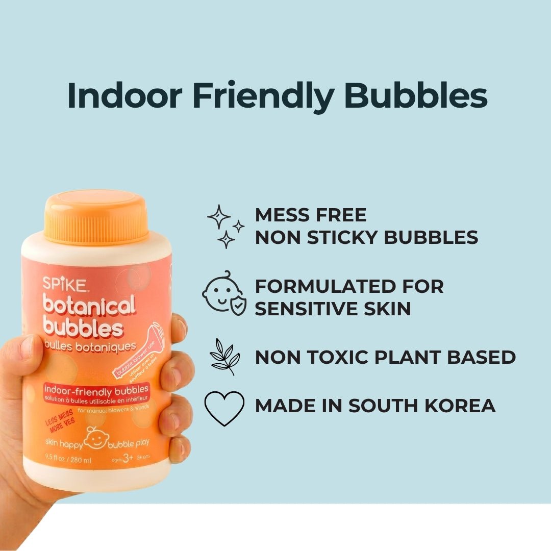 (New) Spike Botanical Bubbles 9.5 fl oz (280ml) Refill for Bubble Blower Use - innobaby