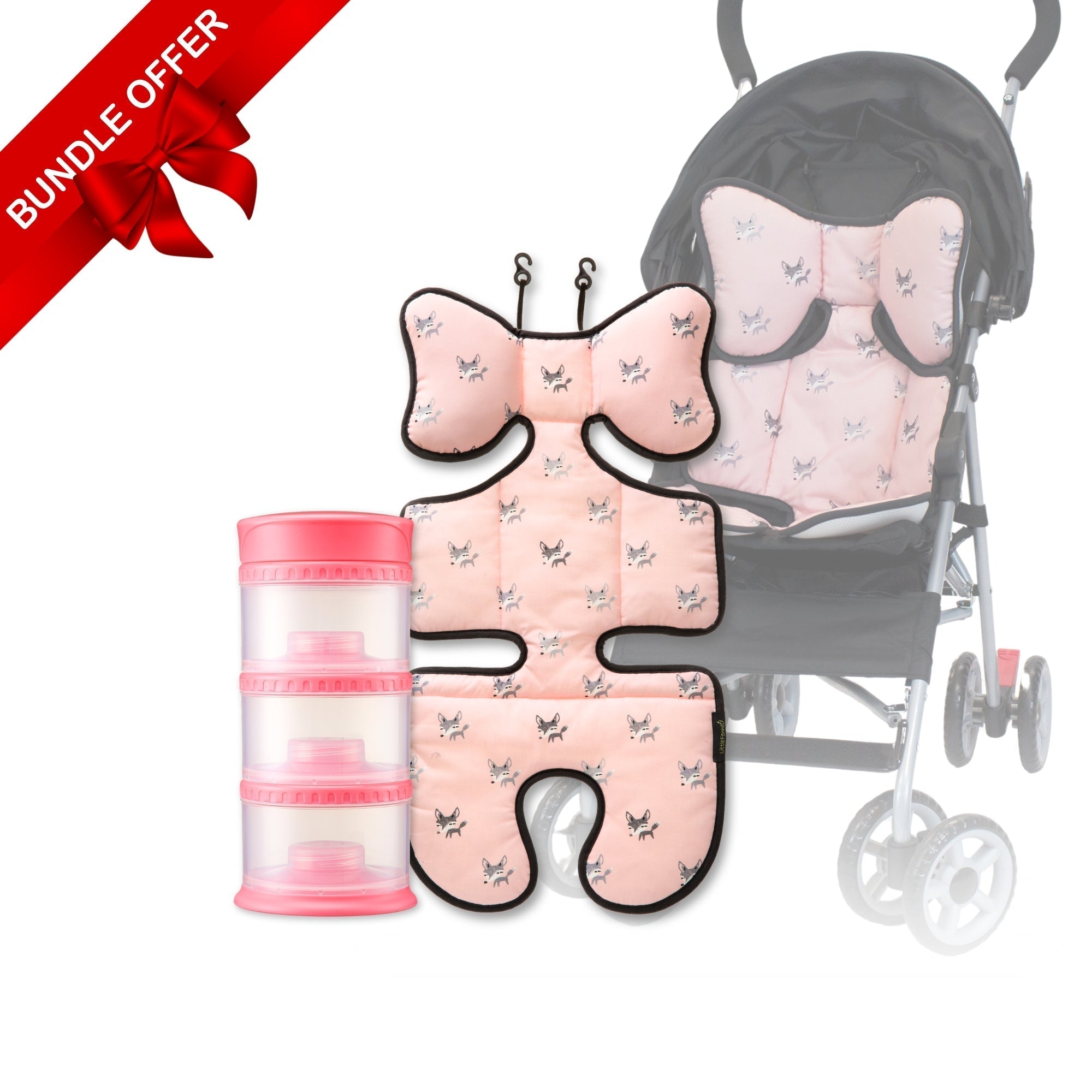 π On - the - Go Baby Essentials Bundle β Stackable Snack Container & Breathable Stroller Seat Liner (100% off) - innobaby