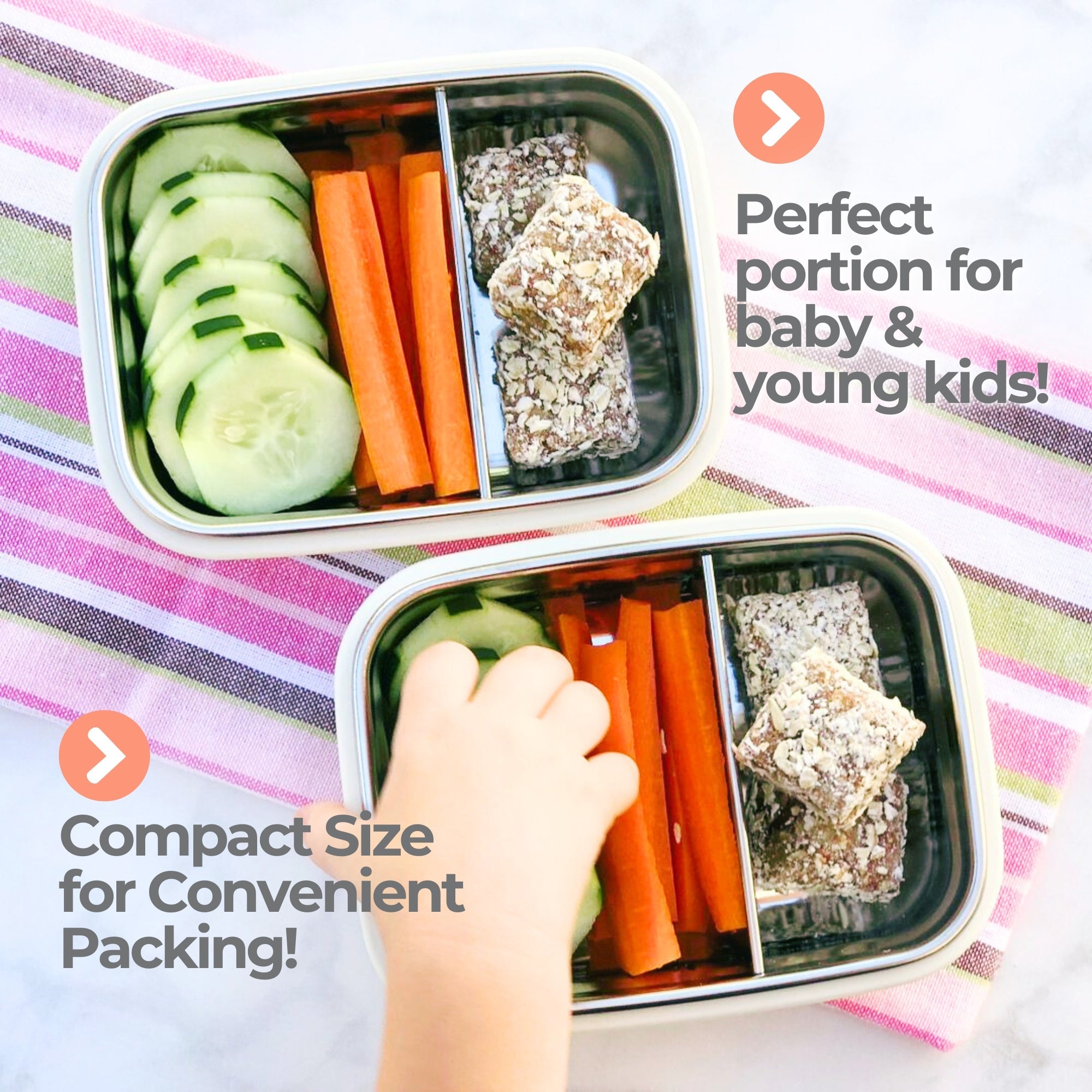 Stainless Divided Snackbox / 11 oz - innobaby