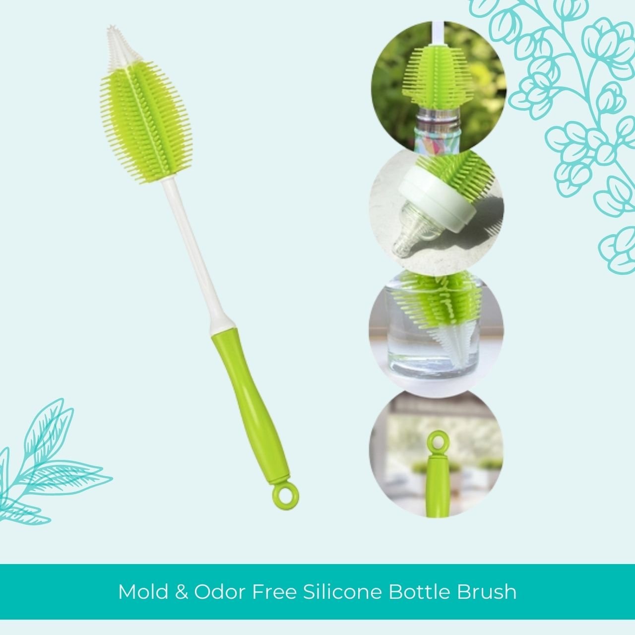 2-in-1 Silicone Bottle Brush - innobaby