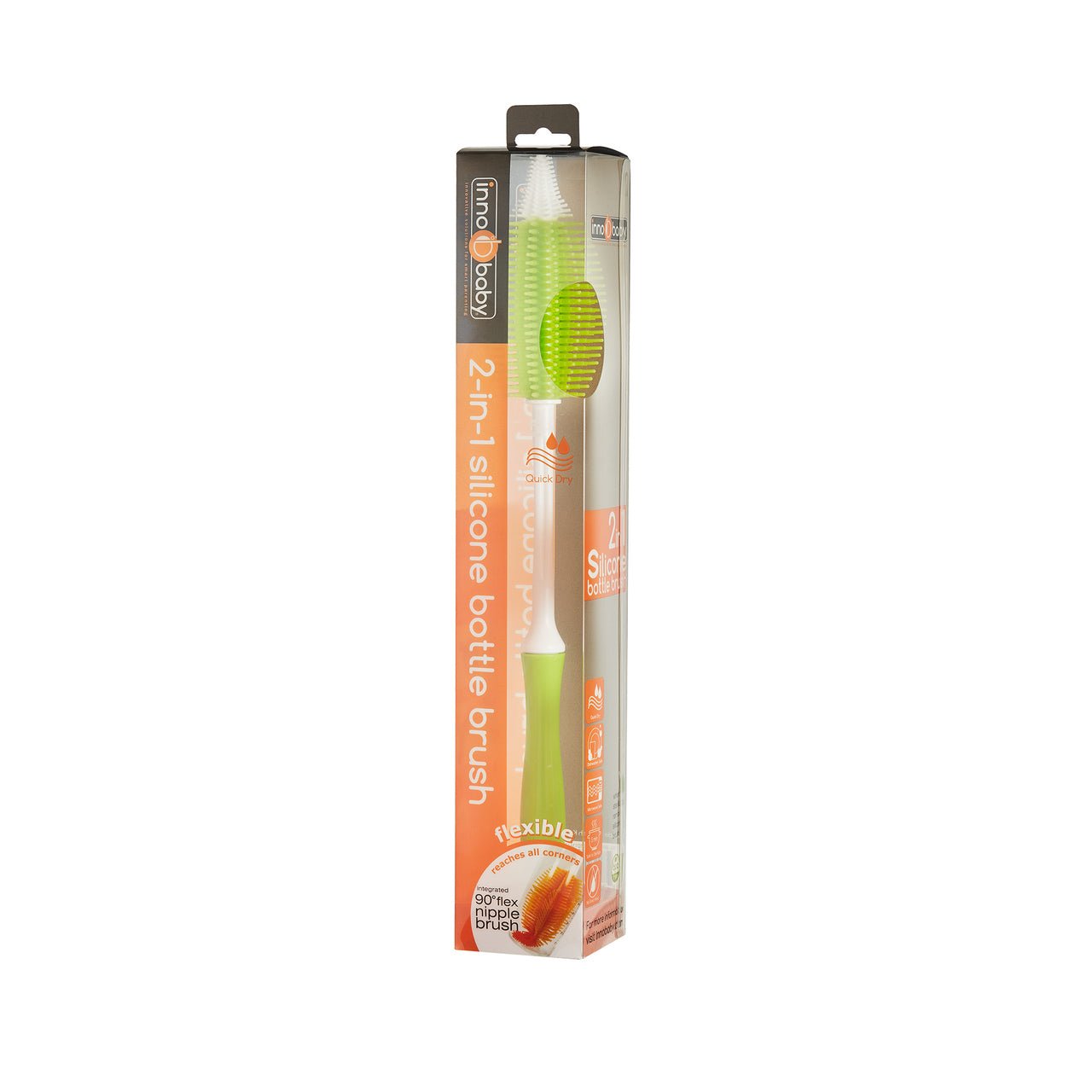 2-in-1 Silicone Bottle Brush - innobaby