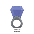 Teethin' Smart Birthstone Ring Teether - February(Amethyst)