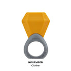 Teethin' Smart Birthstone Ring Teether - November(Citrine)