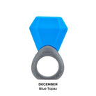 Teethin' Smart Birthstone Ring Teether - December(Blue Topaz)