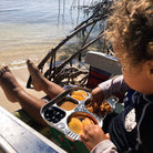 Stainless Divided Platter with Sectional Lid