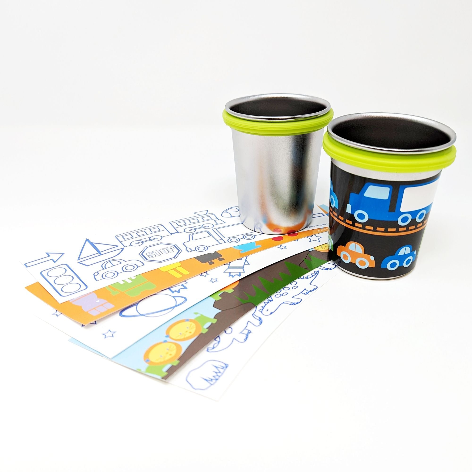 Din Din SMART DIY Stainless Cup (2 Pack) - innobaby