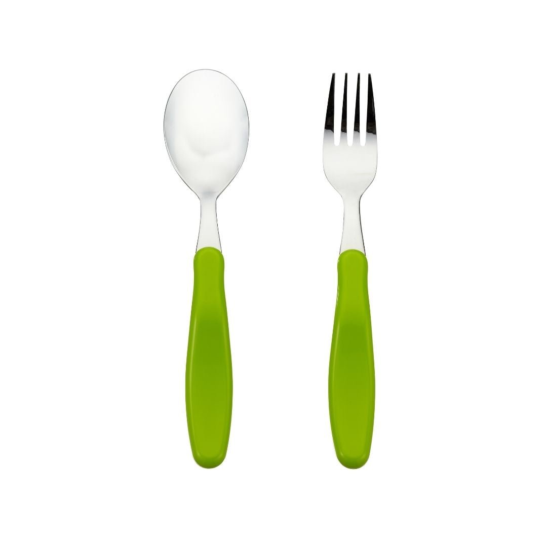 Din Din SMART EZ Grip Spoon & Fork Set (case included) - innobaby