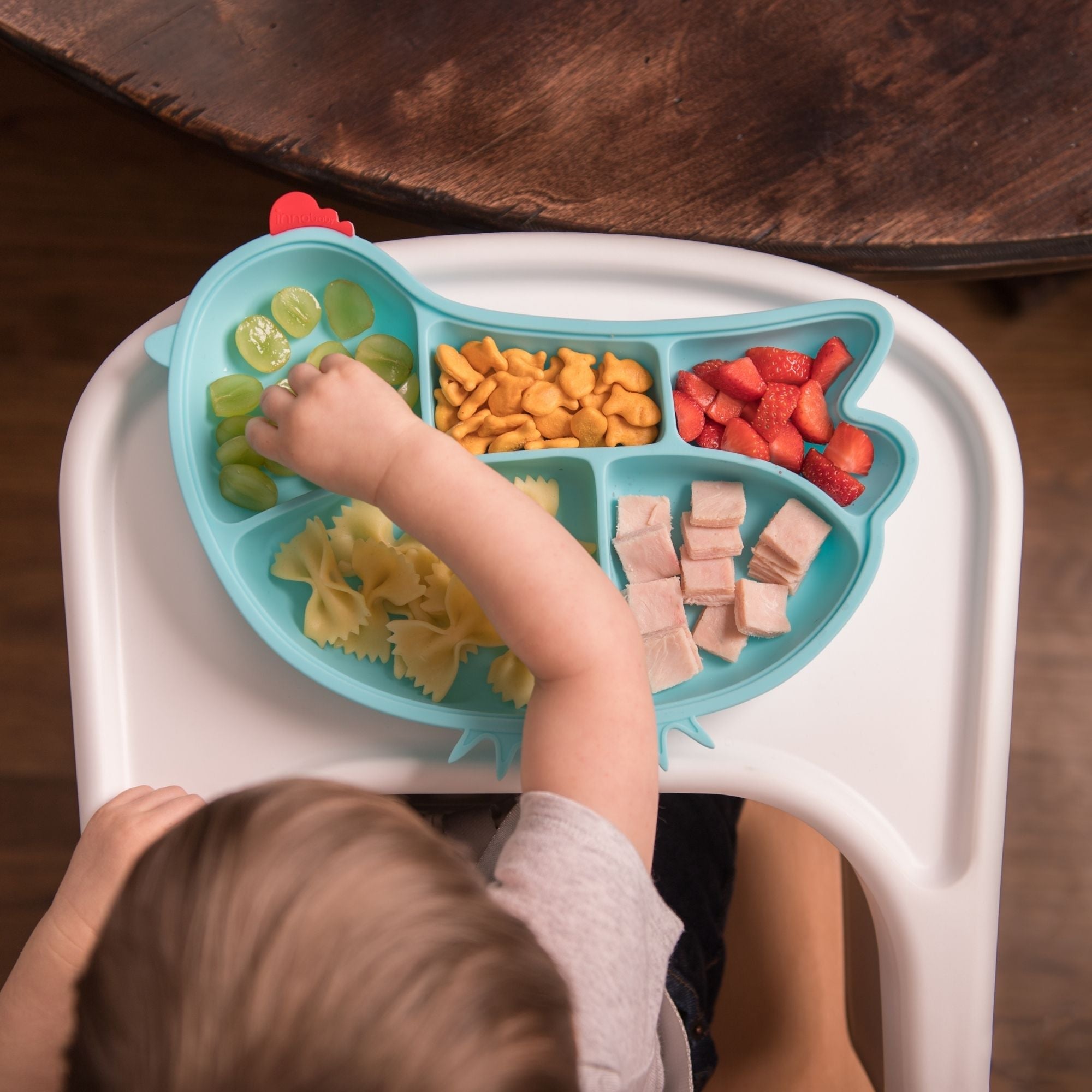 DIN DIN SMART Silicone Suction Divided Chicken Plate - innobaby