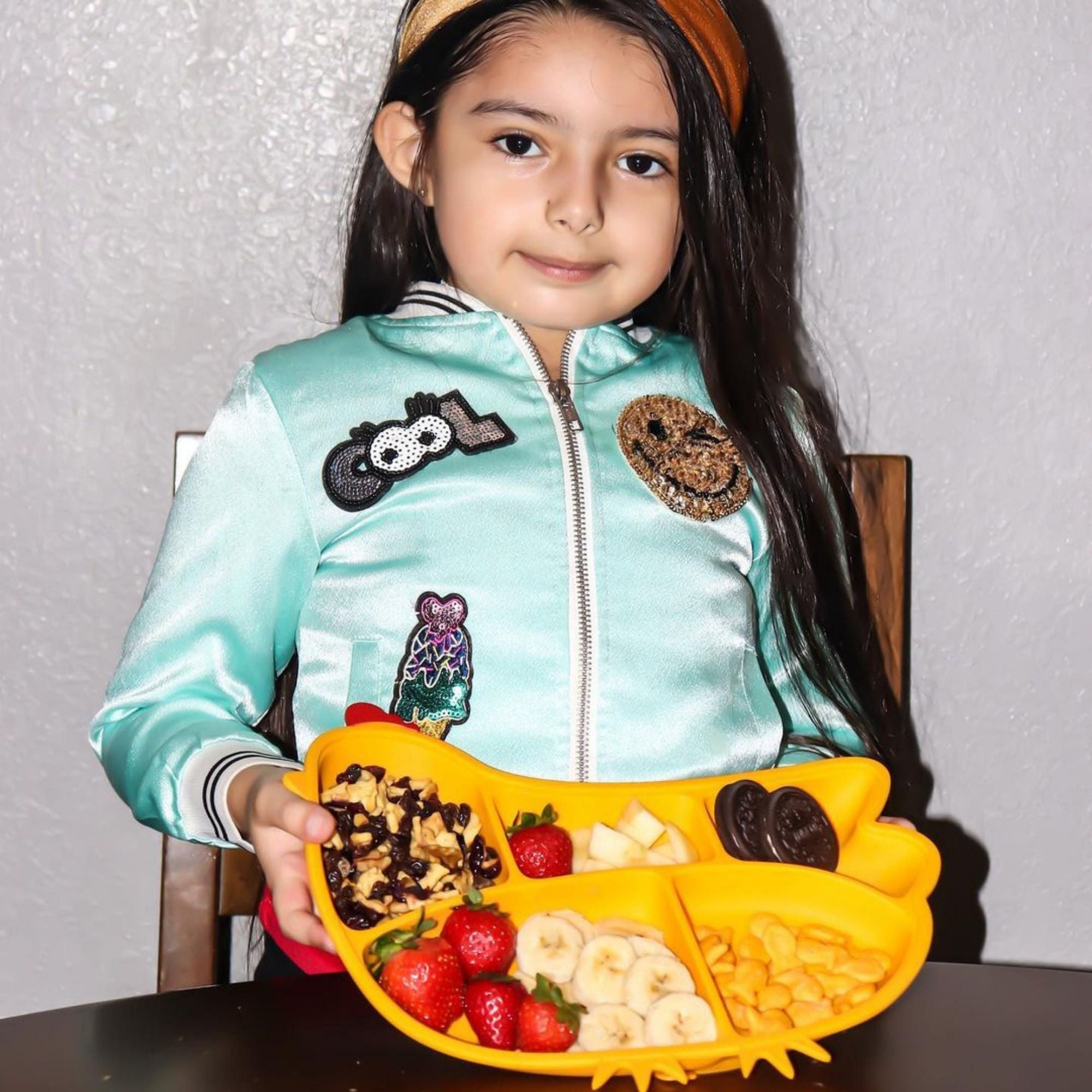 DIN DIN SMART Silicone Suction Divided Chicken Plate - innobaby