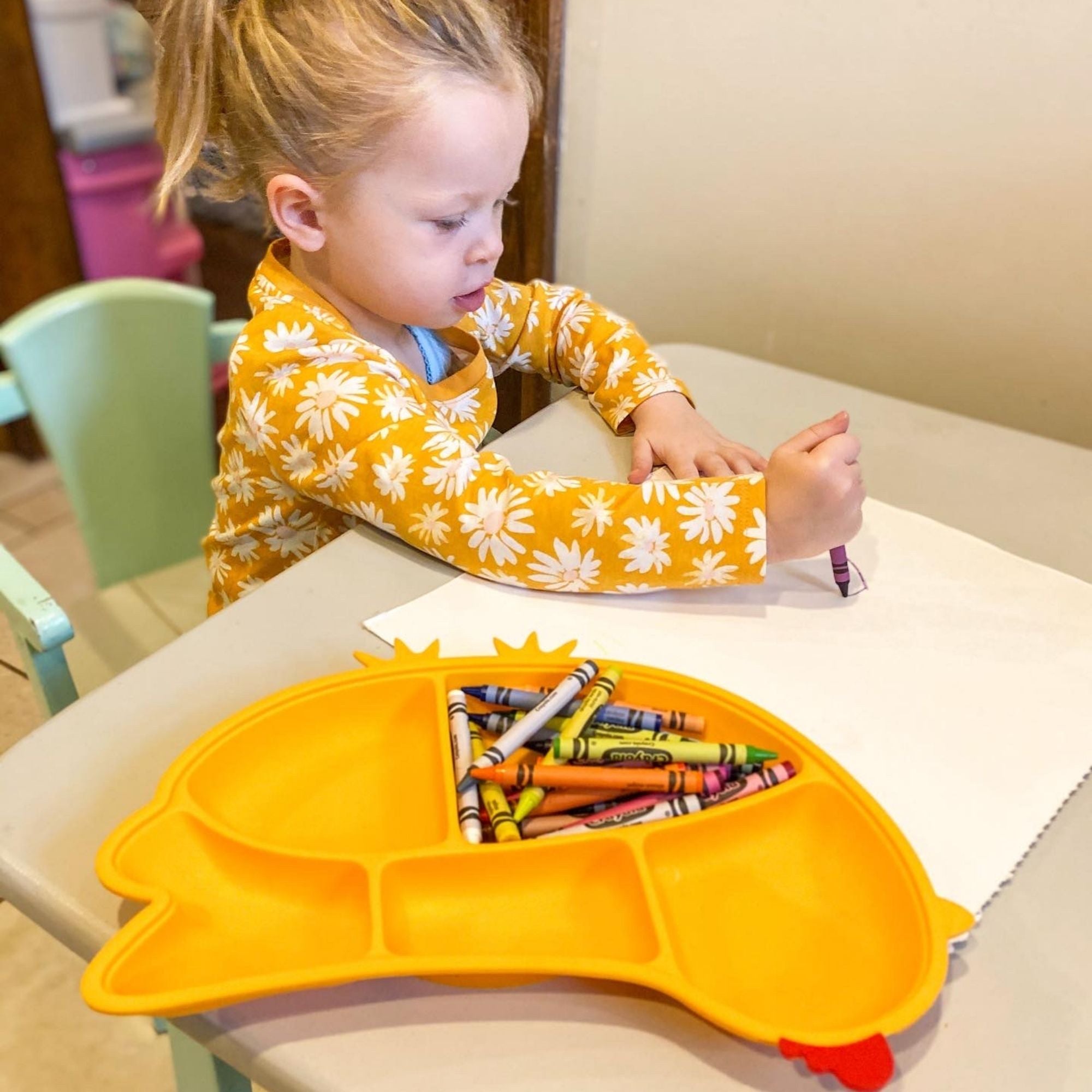 DIN DIN SMART Silicone Suction Divided Chicken Plate - innobaby