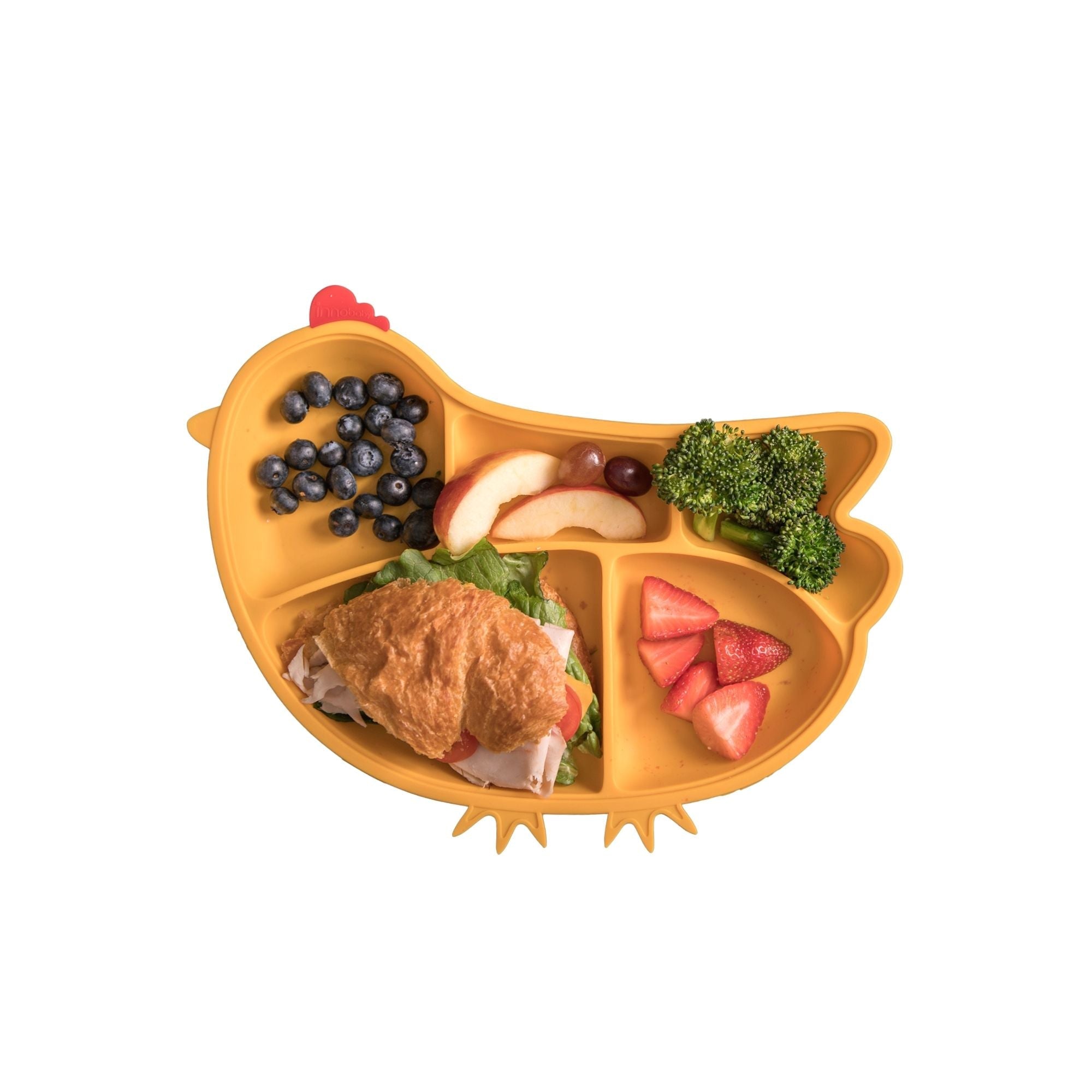 DIN DIN SMART Silicone Suction Divided Chicken Plate - innobaby