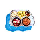 DIN DIN SMART STAINLESS BUS DIVIDED PLATTER w/ LID - innobaby