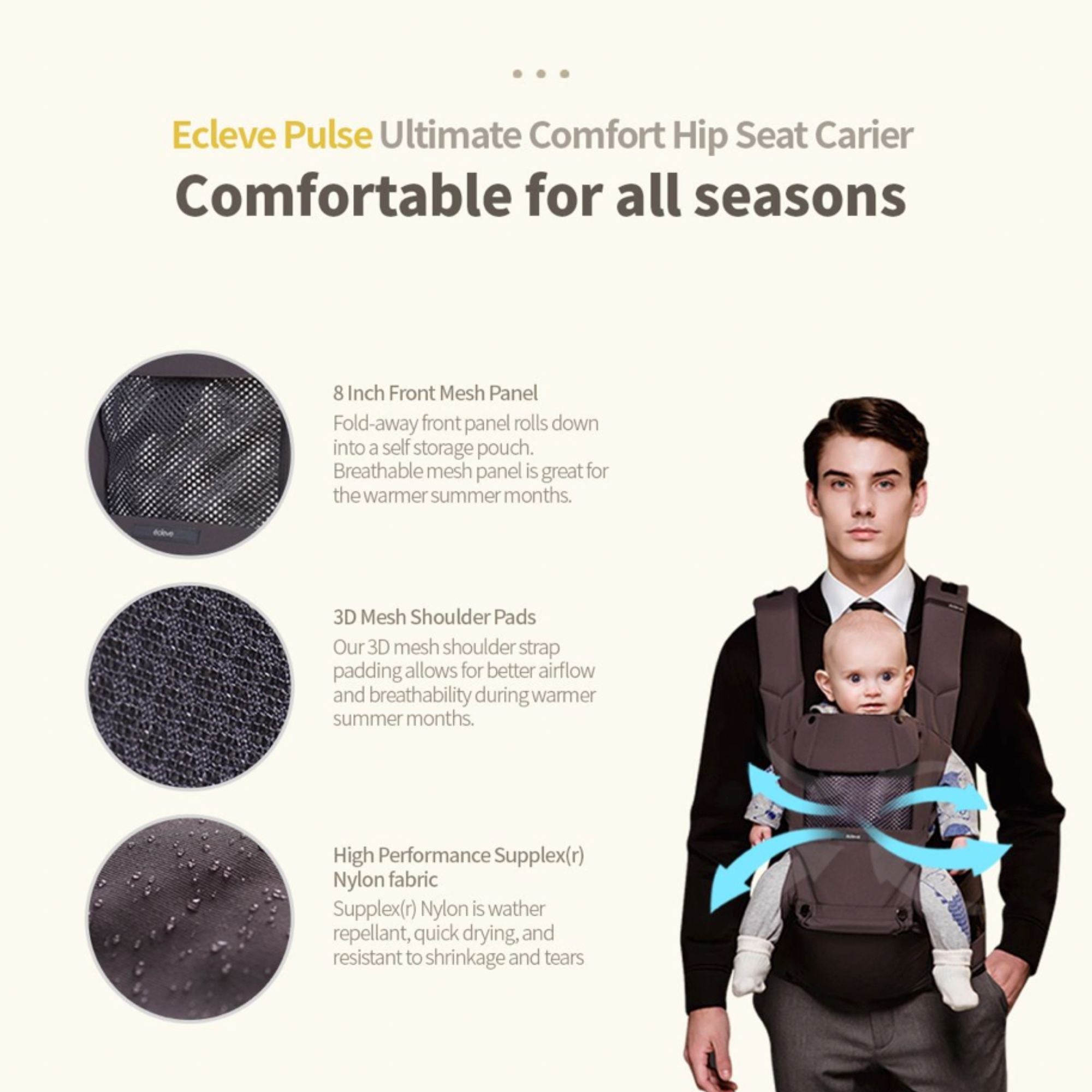 ECLEVE Ultimate Comfort Hip Seat Carrier - innobaby