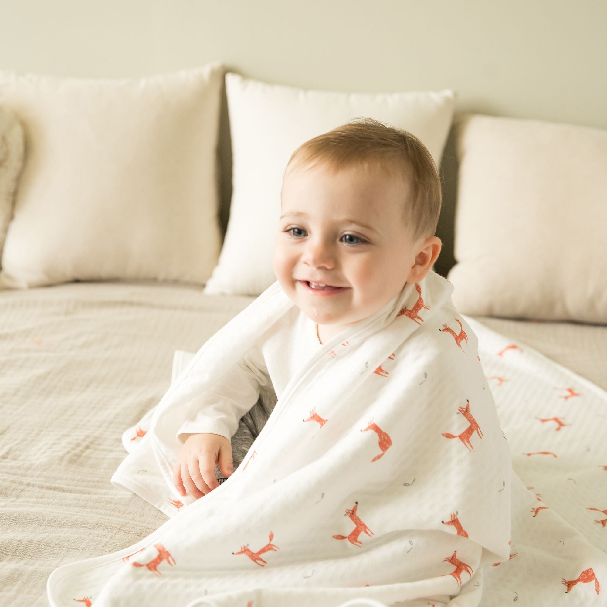Little Fennec Organic Cotton 2-ply Knit Blanket - innobaby