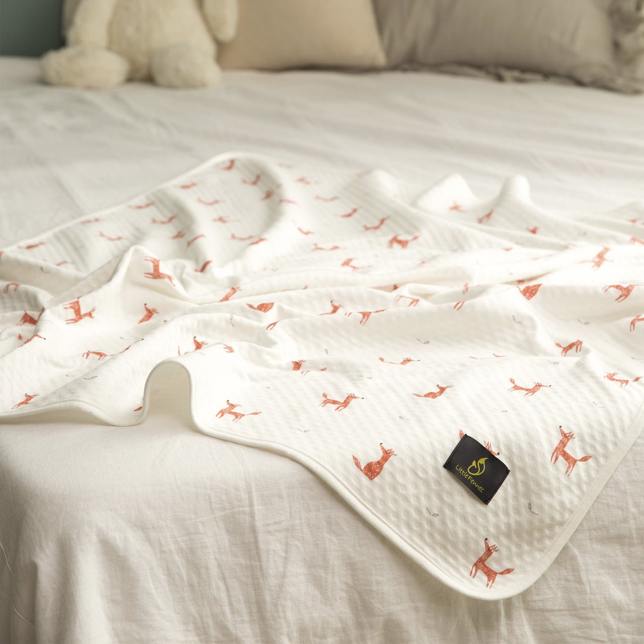 Little Fennec Organic Cotton 2-ply Knit Blanket - innobaby