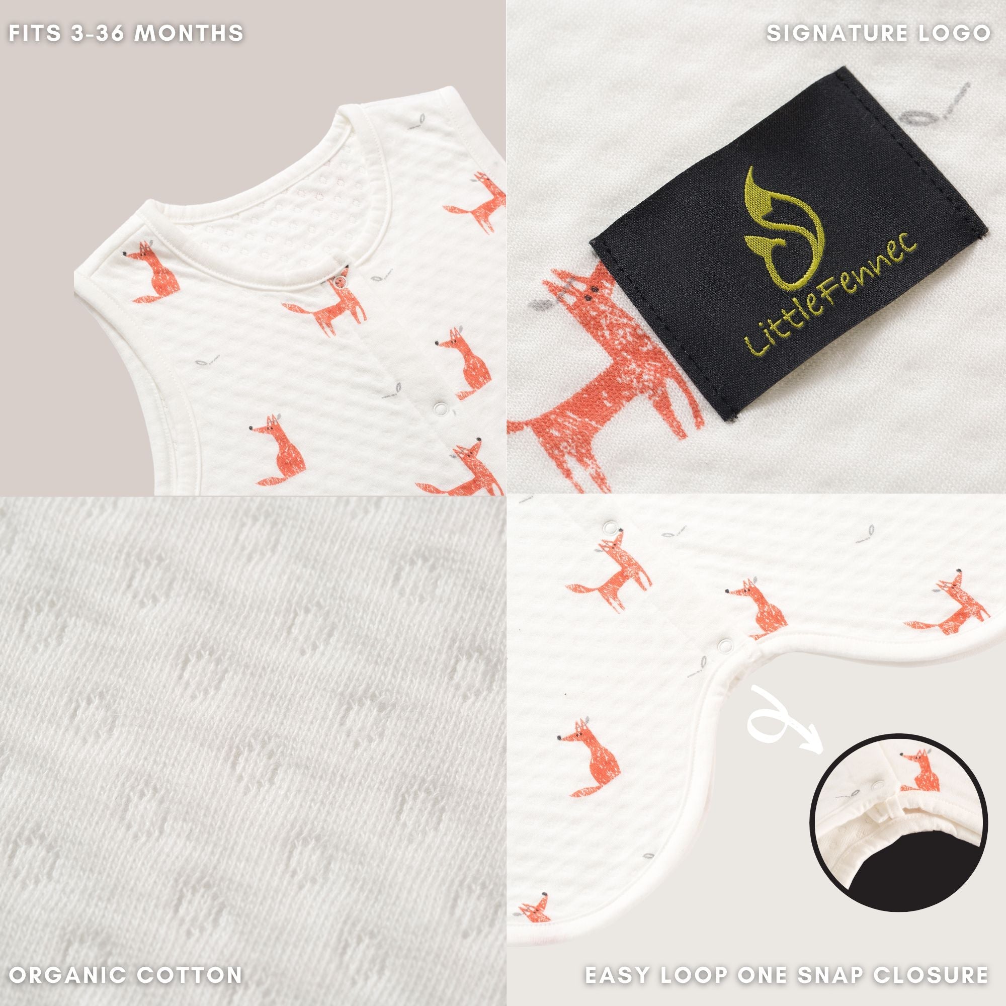 Little Fennec Organic Cotton Romper - innobaby