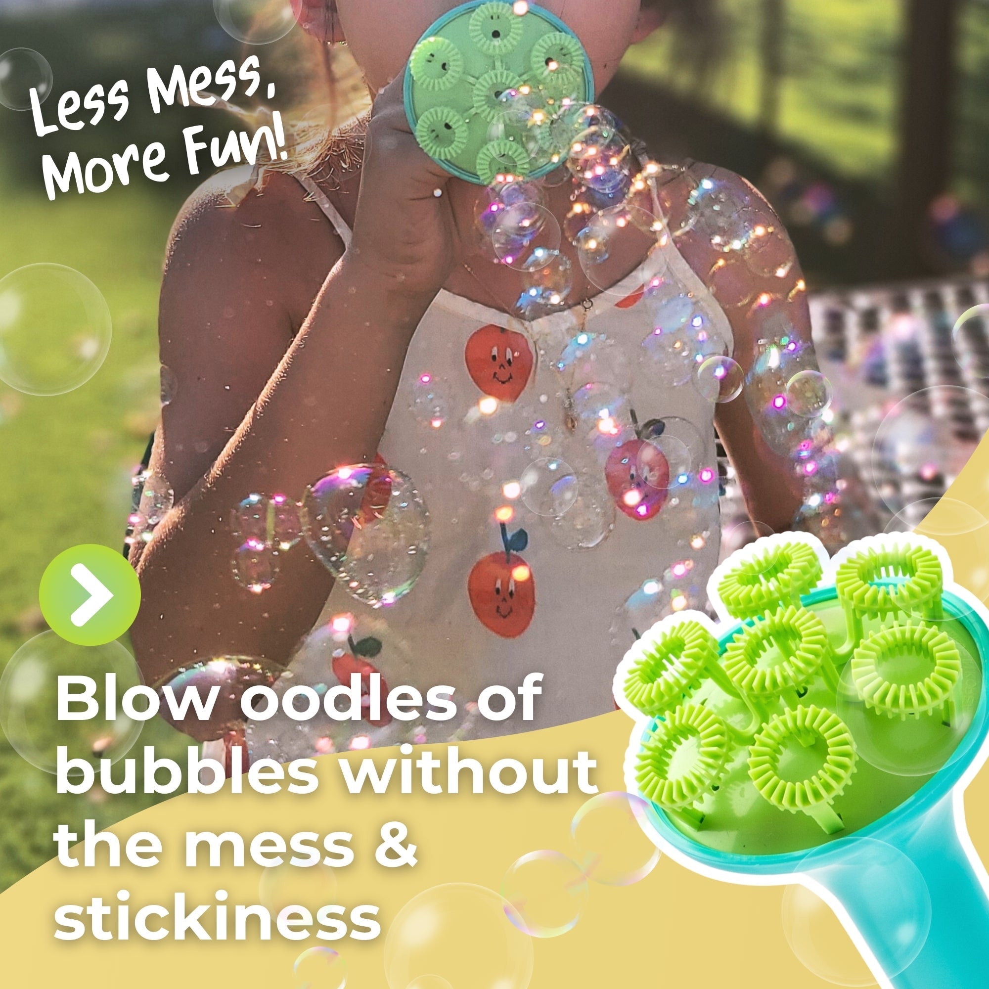 all-groups Sensory Bubble Play Skin Happy Botanical Bubbles & Blower Set - innobaby