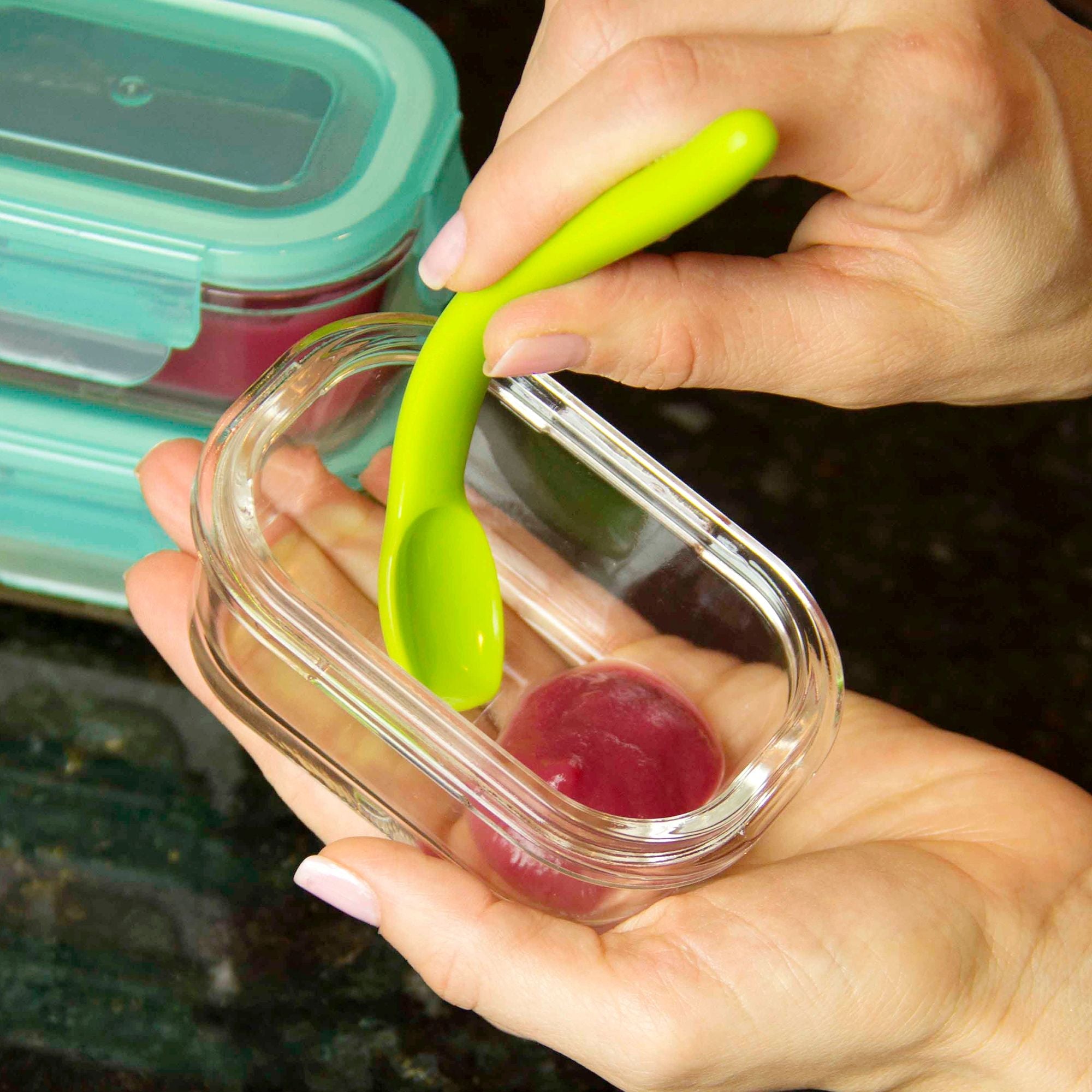 Silicone Baby Spoon w/ Carrying Case - innobaby