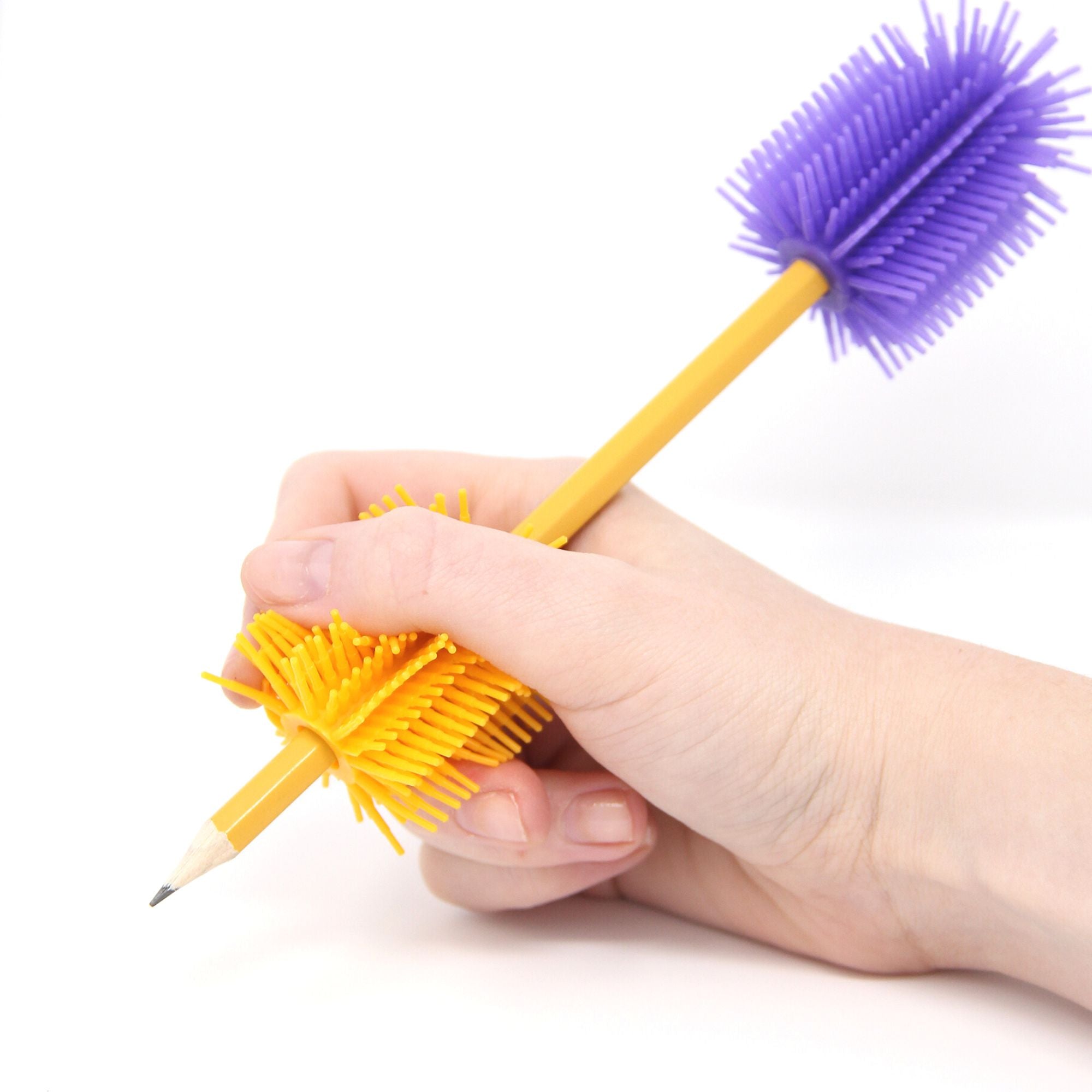 Spike Silicone Fidget Tactile Pencil Topper & Grip Combo Pack - innobaby