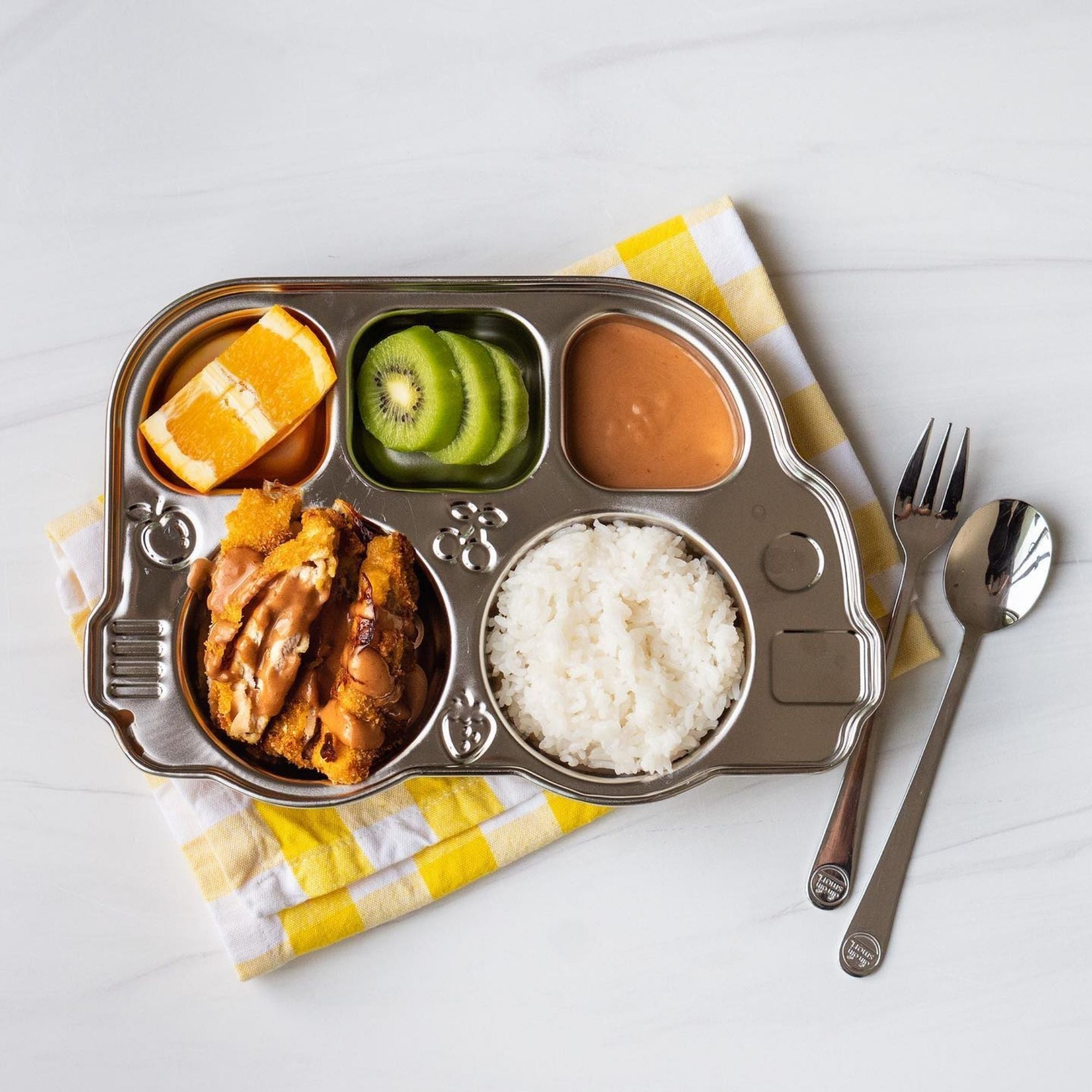 all-groups Stainless Divided Bus Plate - innobaby