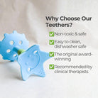 Innobaby EZ Grip Massaging Star Teether - 2 Pack (Yellow & Blue) - innobaby
