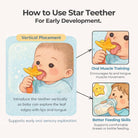 Innobaby EZ Grip Massaging Star Teether - 2 Pack (Yellow & Blue) - innobaby