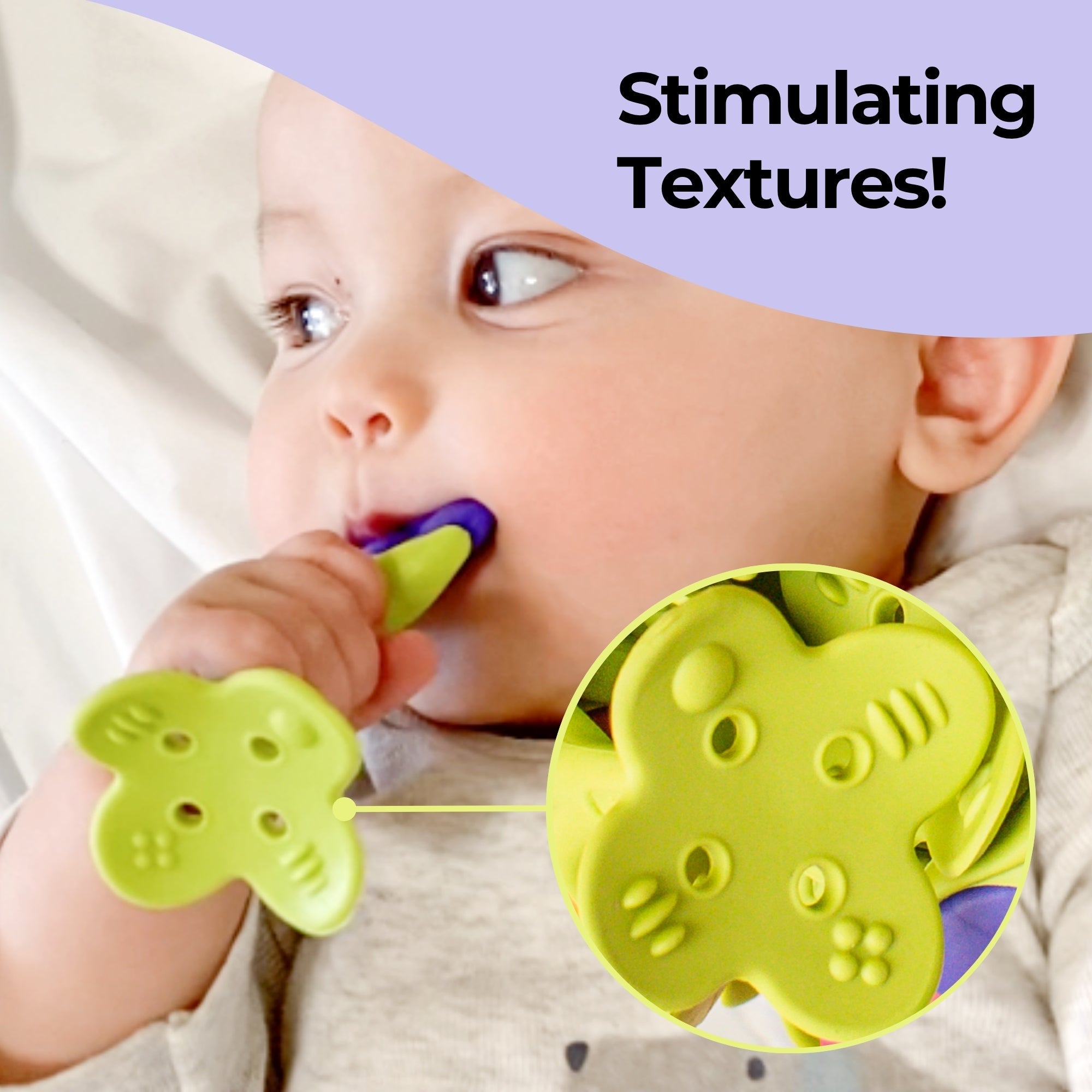 Innobaby EZ Grip Massaging Teether / GRAPE & STRAWBERRY Combo Pack - innobaby