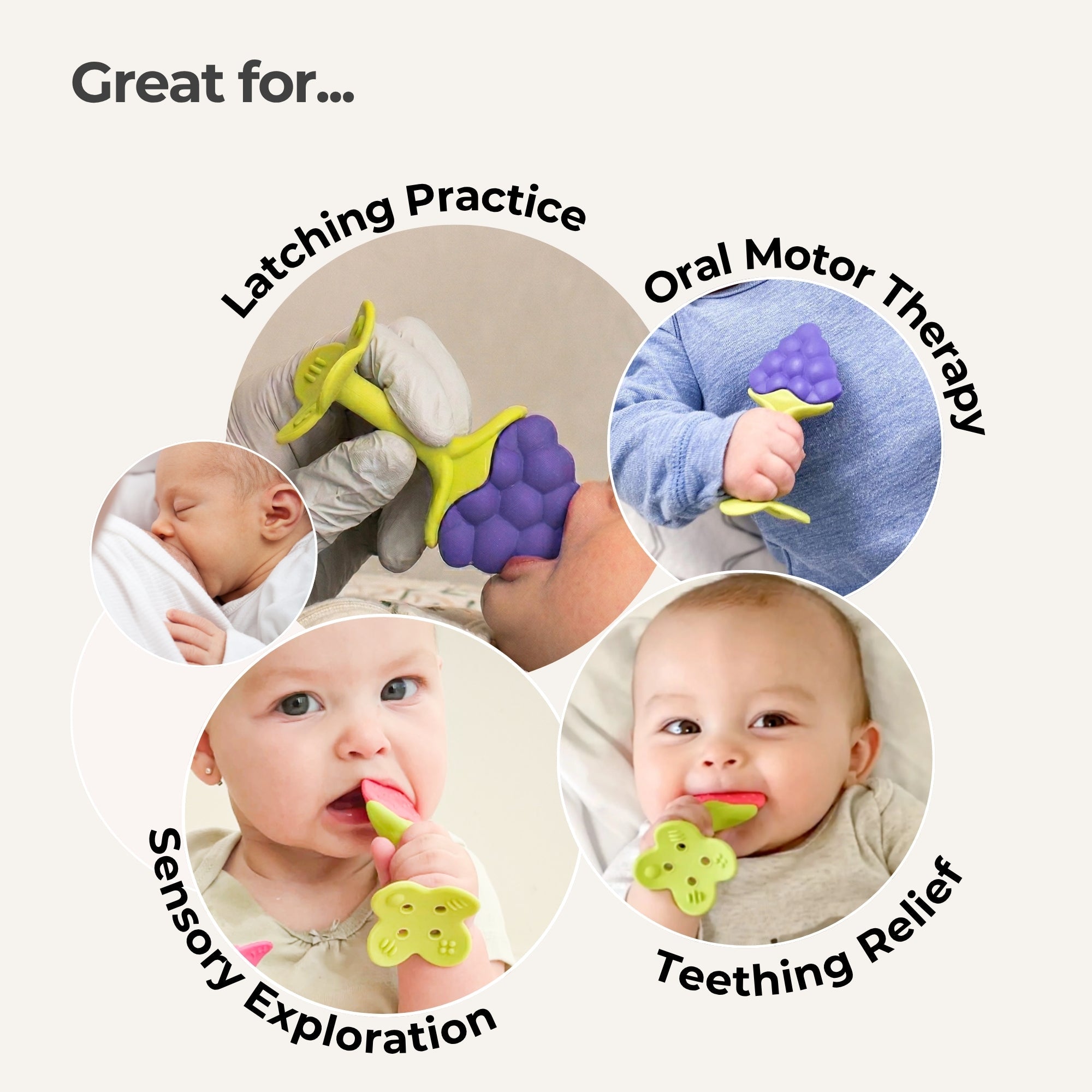 Innobaby Teethin SMART EZ Grip Fruit Teether - innobaby
