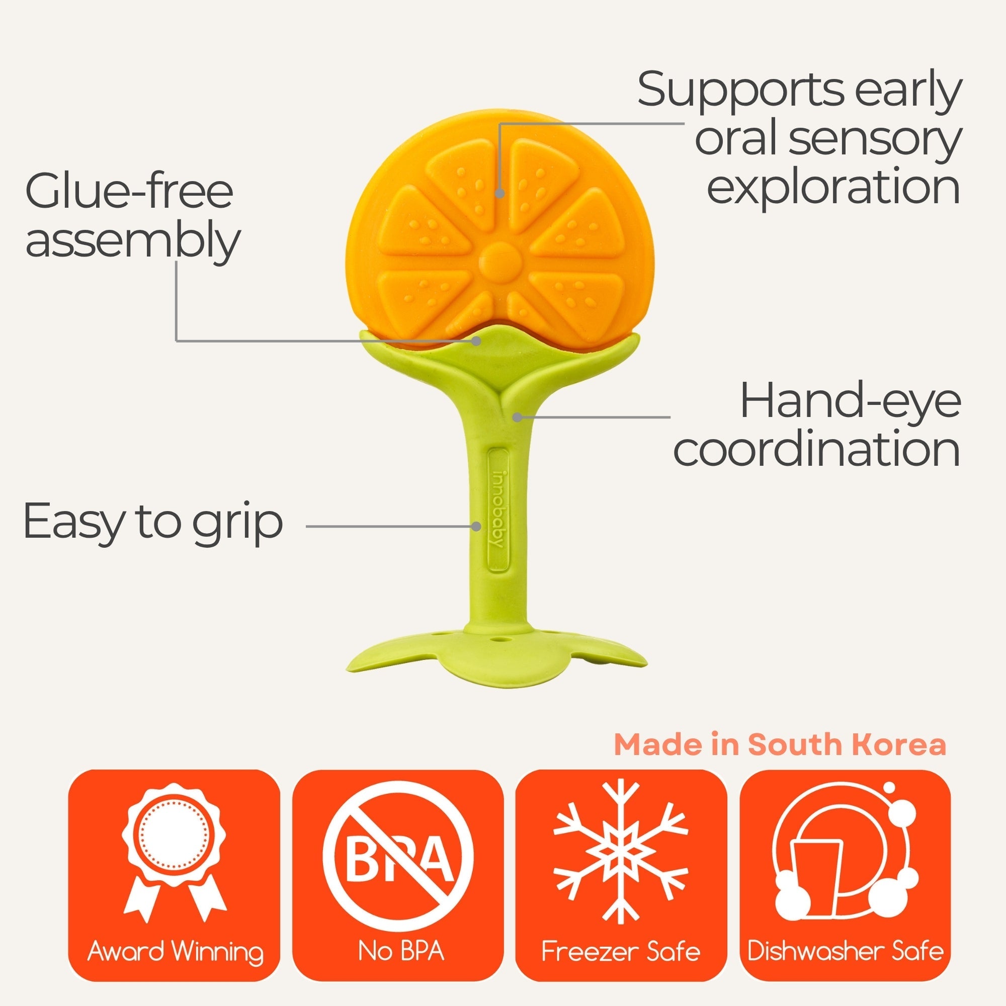 Innobaby Teethin SMART EZ Grip Fruit Teether - innobaby