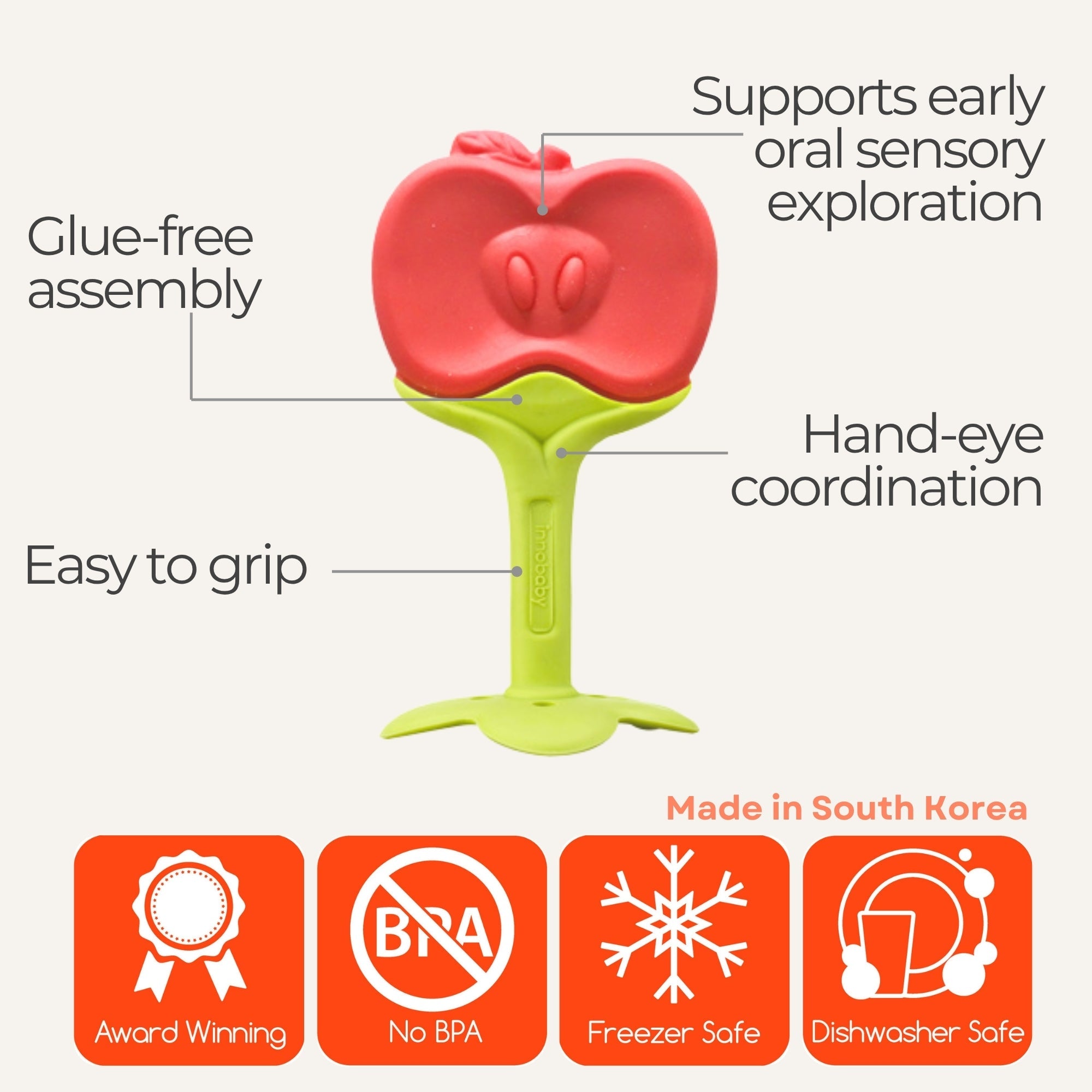 Innobaby Teethin SMART EZ Grip Fruit Teether - innobaby