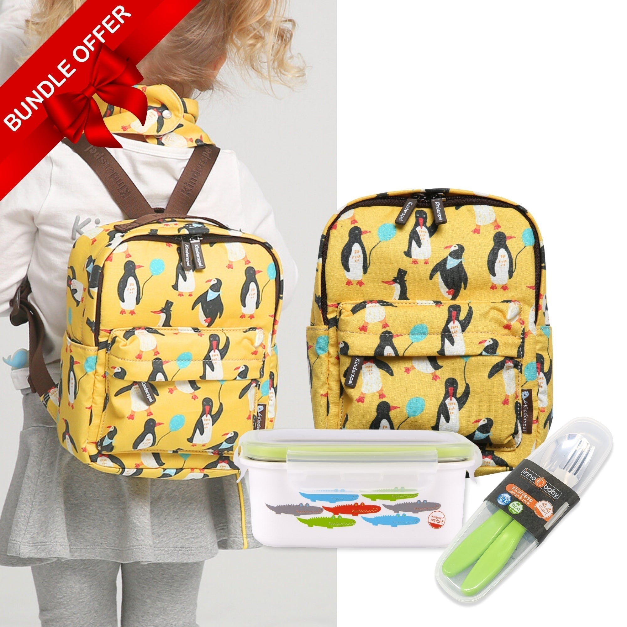 🎁 Little Learner Lunch Set – Insulated Backpack, Stainless Lunchbox & Utensil Set (100% off) - innobaby