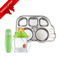 Mealtime Starter Set – Plate, Utensils & EZ - Flow Straw Cup - innobaby