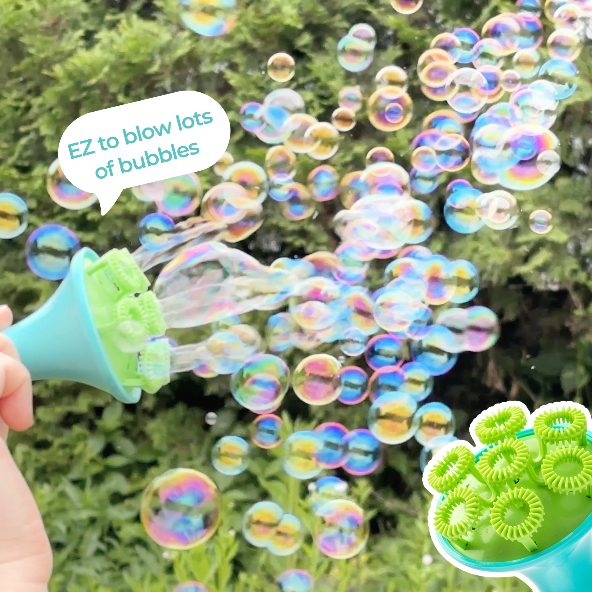 (New) Sensory Bubble Play Skin Happy Botanical Bubbles - 9.5 fl oz Bubbles, 2 Bubble Blowers & 2 Bubble Trays - innobaby