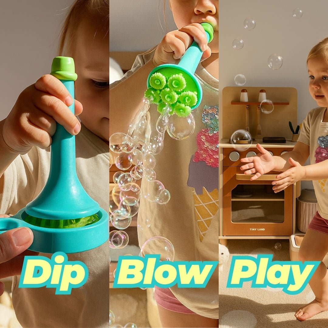 (New) Sensory Bubble Play Skin Happy Botanical Bubbles - 9.5 fl oz Bubbles, 2 Bubble Blowers & 2 Bubble Trays - innobaby