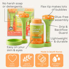 (New) Sensory Bubble Play Skin Happy Botanical Bubbles - 9.5 fl oz Bubbles, 2 Bubble Blowers & 2 Bubble Trays - innobaby