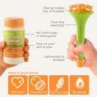 (New) Sensory Bubble Play Skin Happy Botanical Bubbles & Blower Set - GREEN / Long-lasting Outdoor Formula - innobaby