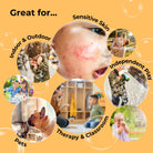 (New) Sensory Bubble Play Skin Happy Botanical Bubbles & Blower Set - GREEN / Long - lasting Outdoor Formula - innobaby