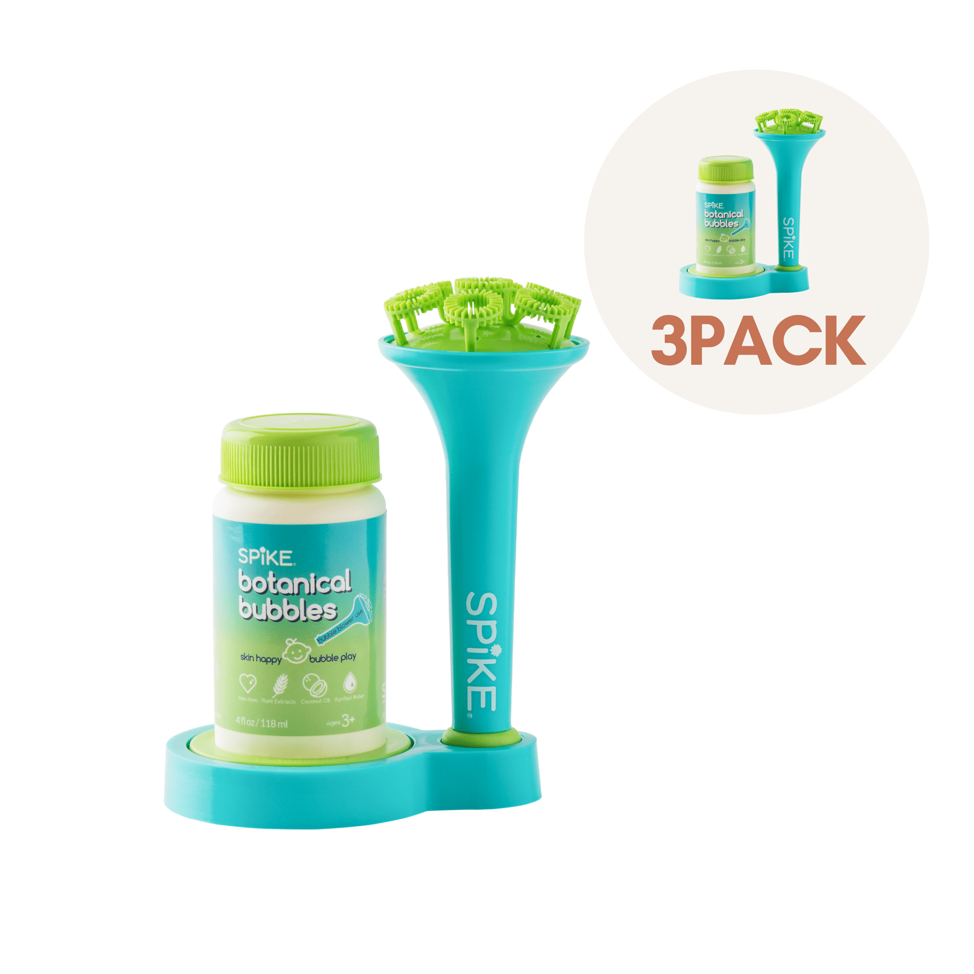 Sensory Bubble Play Skin Happy Botanical Bubbles & Blower Set - innobaby