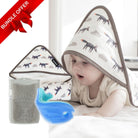 Soothing Spa Bath Bundle – Silicone Scrub, Massage mitt & Hooded Towel - innobaby