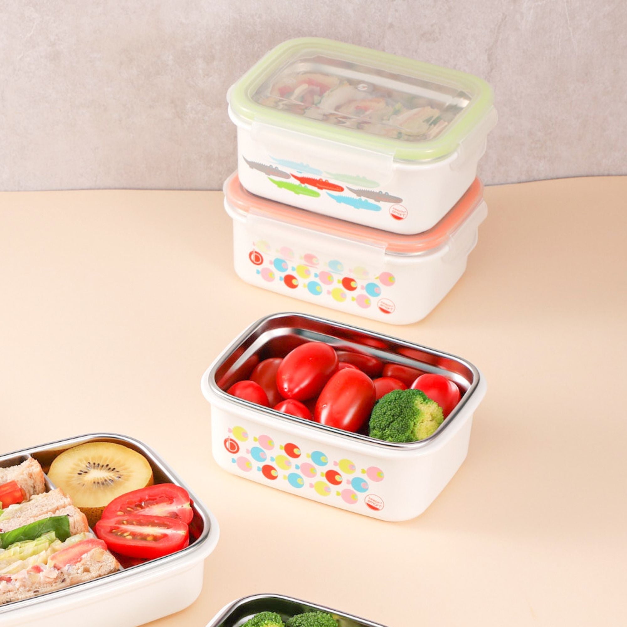 Innobaby Stainless Steel Divided Mini Lunchbox and Snackbox Set