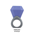 Teethin' Smart Birthstone Ring Teether - February(Amethyst)