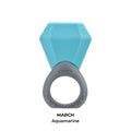 Teethin' Smart Birthstone Ring Teether - March(Aquamarine)