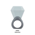 Teethin' Smart Birthstone Ring Teether - April(Diamond)