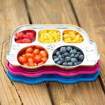 Stainless Divided Platter with Sectional Lid